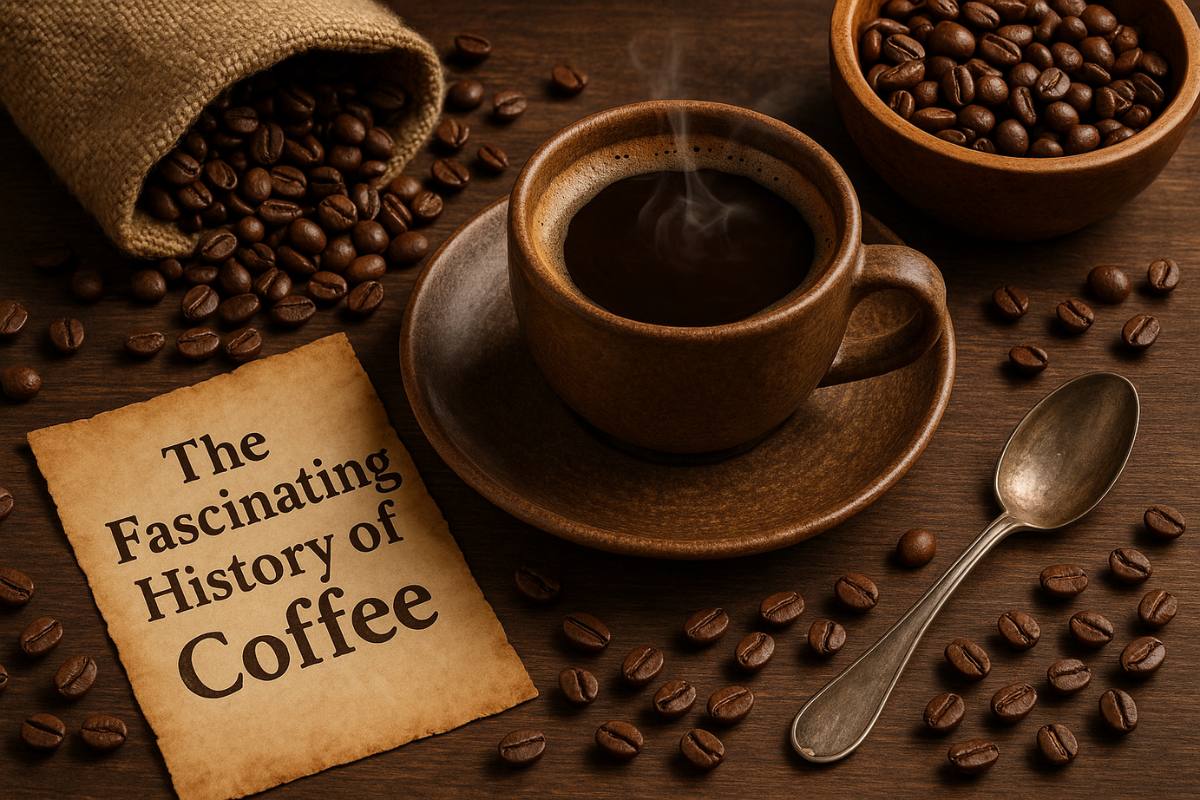 The history of coffee begins with legend